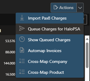 action menu